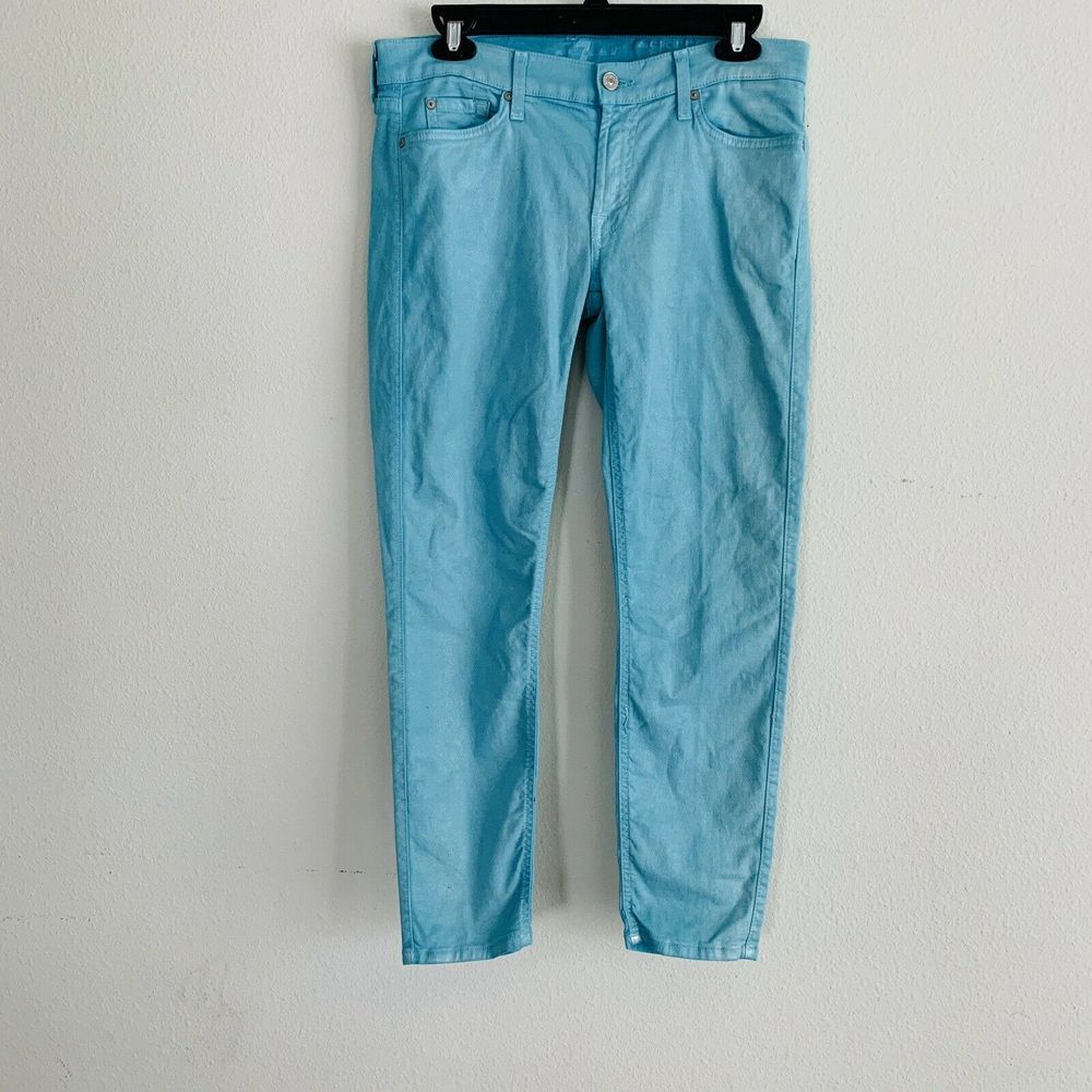 7 For All Mankind The Cropped Skinny Stretch Jeans - Picture 1 of 5